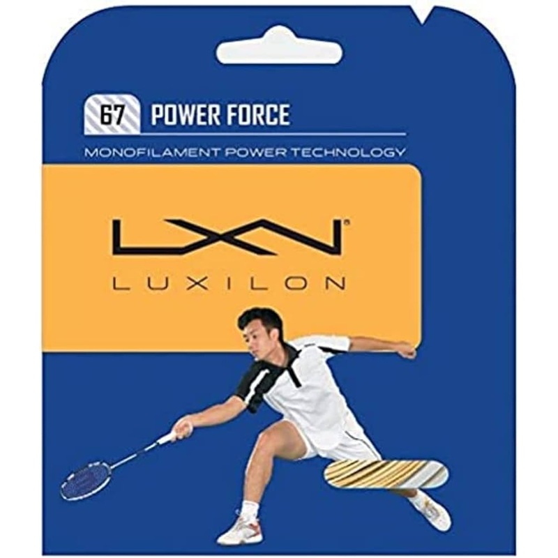 Luxilon 67 Power Force Badminton WHITE White 10m Set