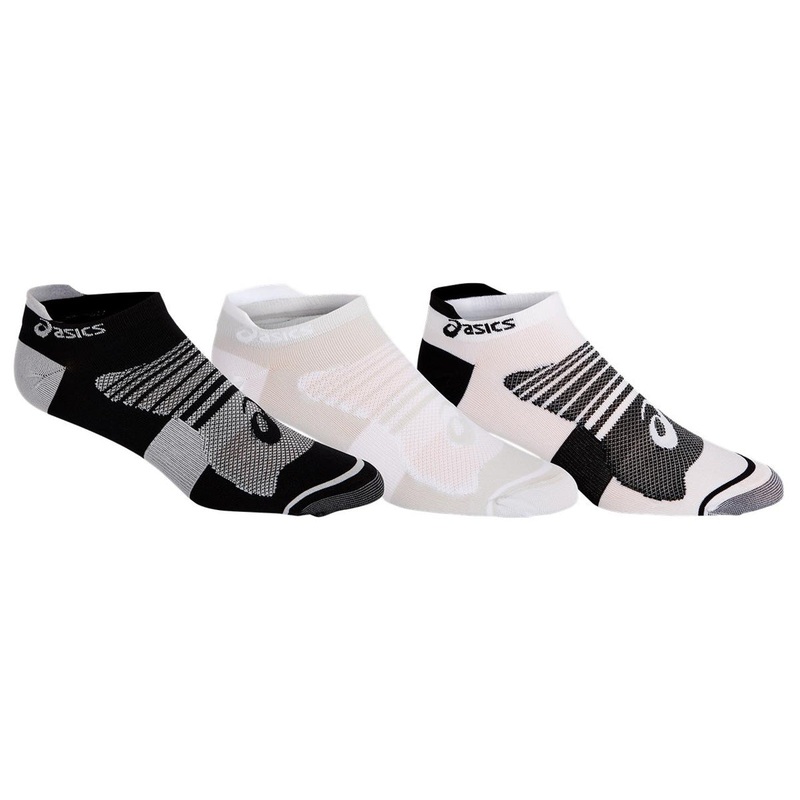 Asics Men’s Quick Lyte Plus Low-Cut Socks 3 Pack (White/Perf Black)