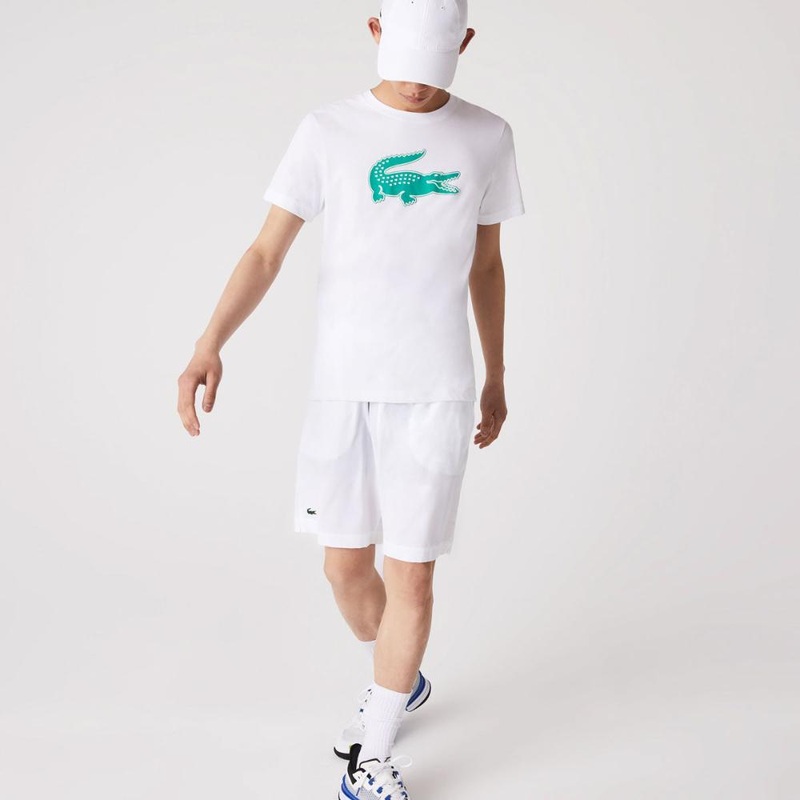 Lacoste Men’s Ultra Light Short (White/Navy Blue)