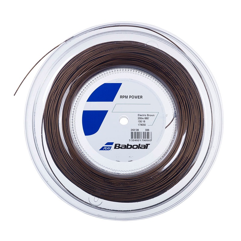 Babolat RPM Power 16/1.30 Tennis String Reel (Electric Brown)