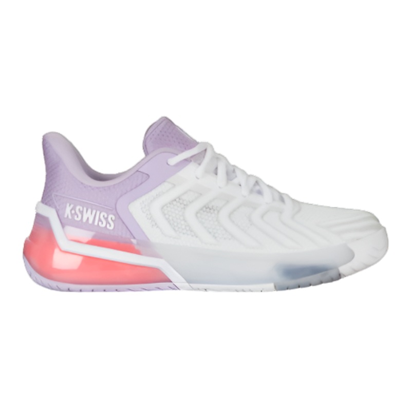 K-Swiss Women’s Ultrashot 4 White/Orchid Petal/Neon Blaze-182 6.5