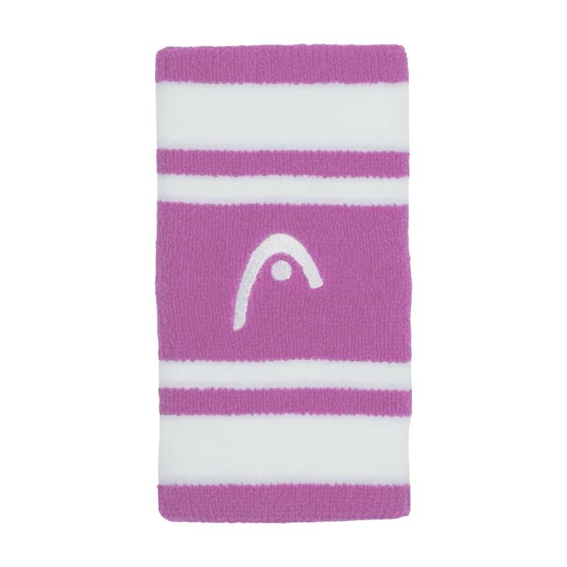Muequeras Head Striped 5 Lila Blanco 2 Unidades