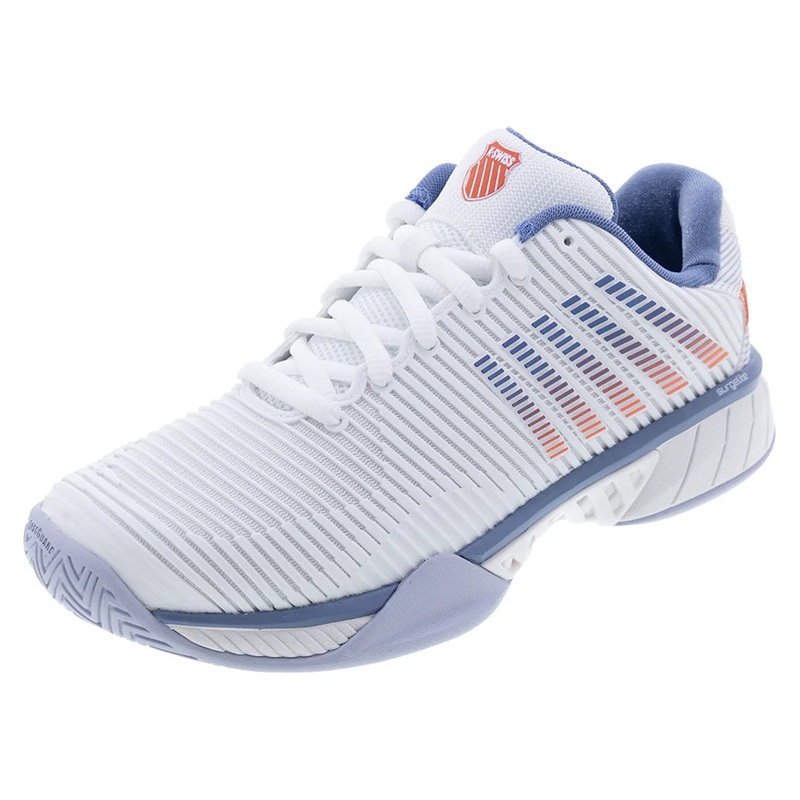 Men`s Hypercourt Express 2 Tennis Shoes Lucent White and Infinity