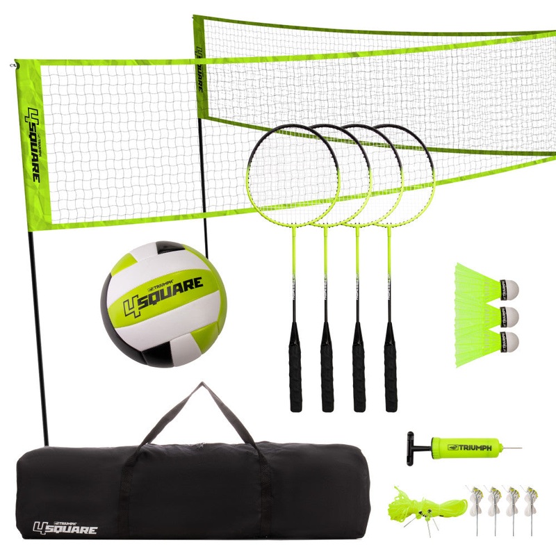 4-Square Volleyball/Badminton Combo
