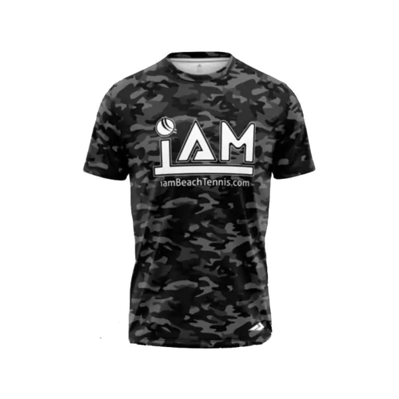 iamBeachTennis Black and White Men’s T-shirt