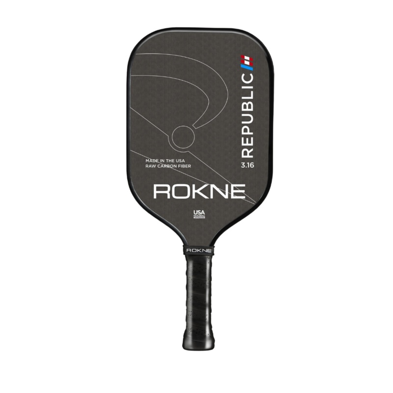Rokne Pickleball Paddle Republic 3.16 – Raw Carbon Fiber