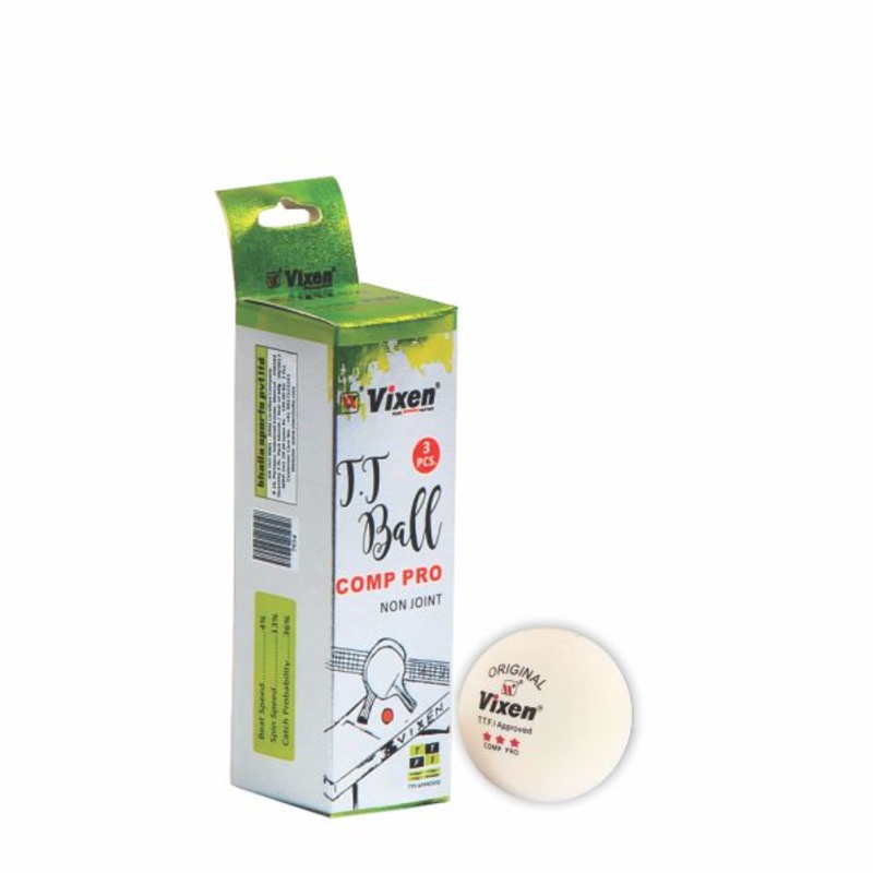 3 STAR COMPETITION PRO TABLE TENNIS BALL VIXEN | KIBI SPORTS 3 Balls