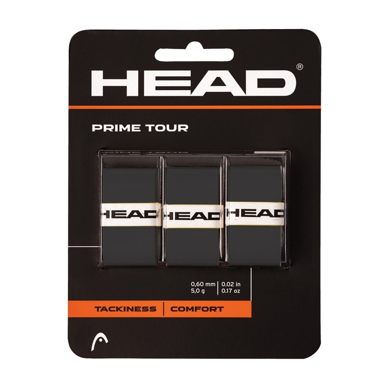 HEAD Prime Tour Tennis Overgrip – Black/Orange Orange One Size