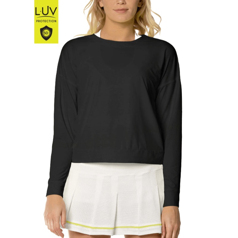 Lucky In Love Women’s Tennis Long Sleeve (Semi-Fitted) – Hype L/S Extra Small Black