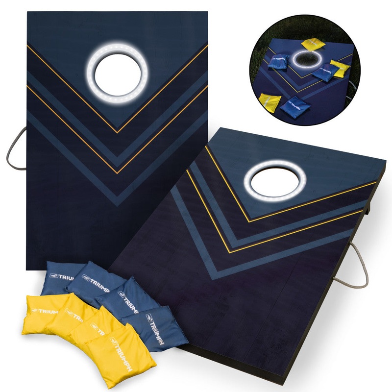 Triumph LED Blue and Yellow 2×3 Cornhole Set