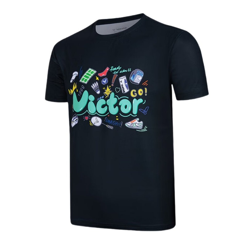 VICTOR 2025 TRAINING Series Unisex T-Shirt T-50032 C (Black) ASIA S (165CM/84A)