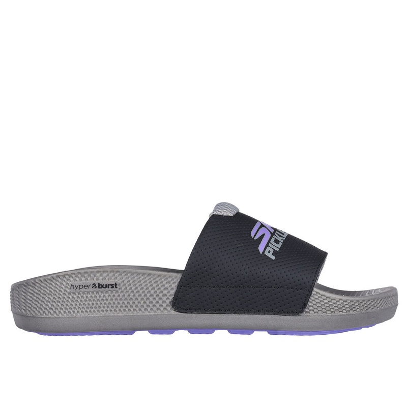 SKECHERS Hyper Slide Revive Women’s Pickleball Sandals Gray/Black 172067/GYBK