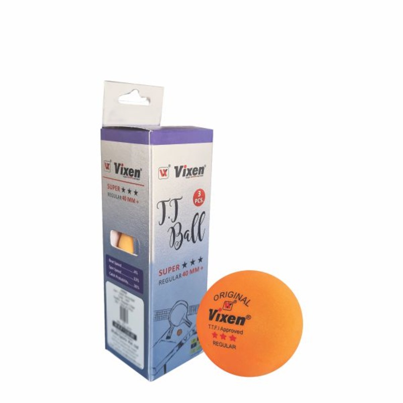 3 STAR REGULAR  TABLE TENNIS BALL VIXEN | KIBI SPORTS 6 Balls