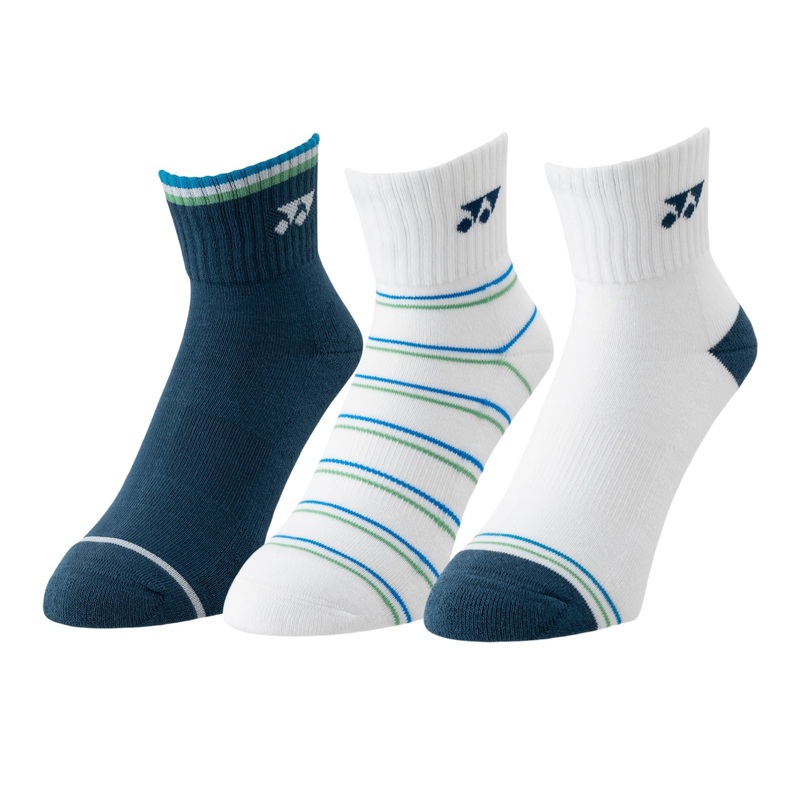 YONEX Sport Quarter Socks (3 Pairs) 19236EX – Assorted S (22cm-25cm)