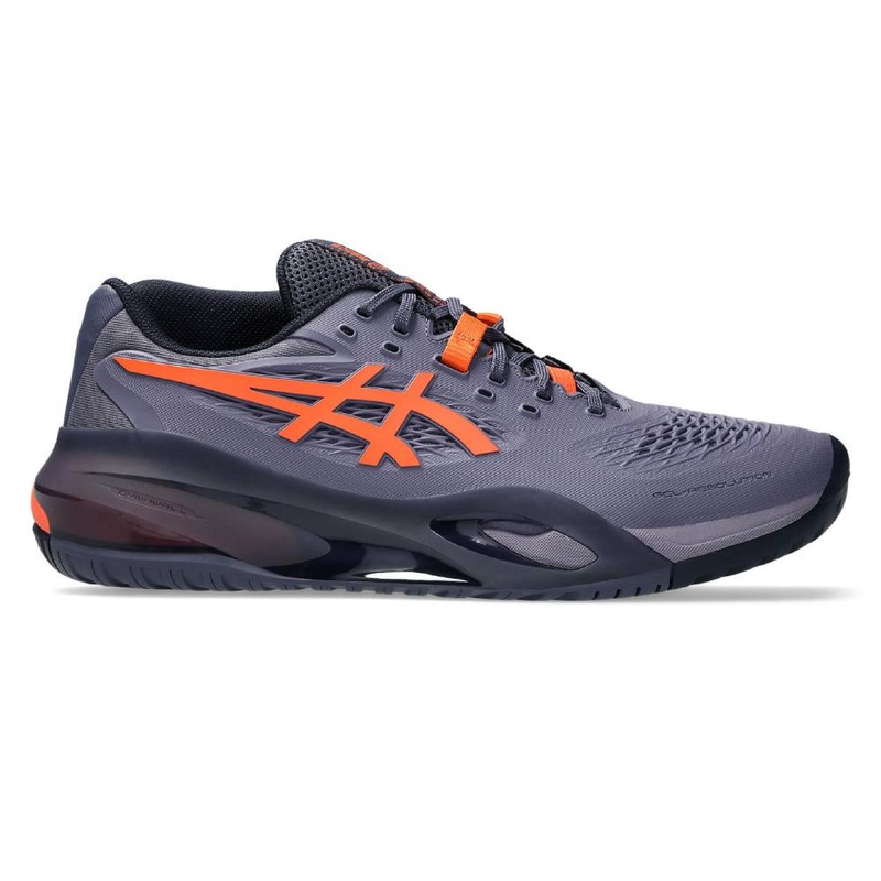 Asics Gel Resolution X Men’s Tennis Shoe (Greyish Purple/Nova Orange)