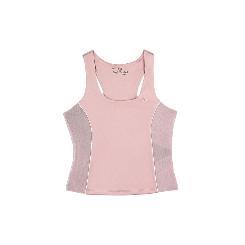 Sergio Tacchini Tessa Scoop Neck Tank Top – Pale Mauve