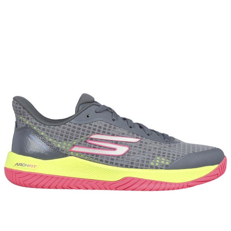 SKECHERS Viper Court Pro Women’s Pickleball Shoes Gray/Pink 172069/GYPK