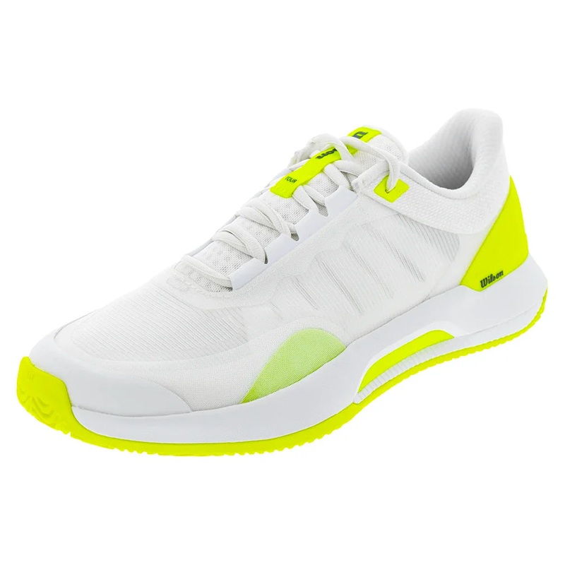 Women`s Intrigue Tour Oz Tennis Shoes White and Safety Yellow