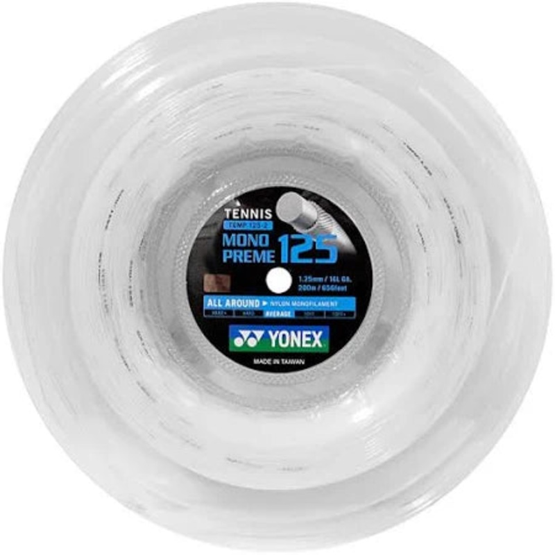 Yonex Monopreme 16L 1.25mm/200M Tennis String White 16 200m