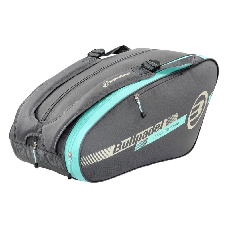 Paletero Bullpadel Tour Gris Oscuro y Turquesa