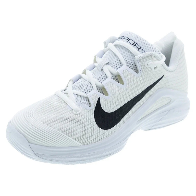 Women`s Zoom Vapor 12 Tennis Shoes White and Black