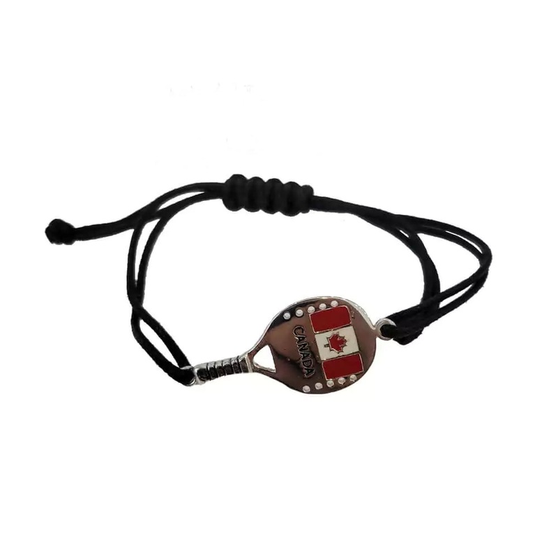 Bracelet with Beach Tennis Racket and Canadian Flag