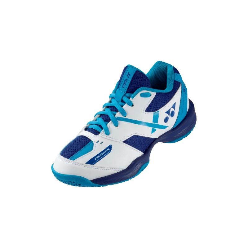 2023 Yonex Power Cushion 39 Junior Shoes (White/Blue)