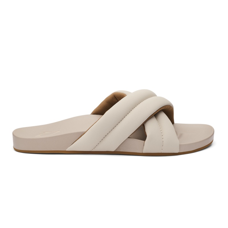Olukai Women’s Hila Puffy Slide Sandals Cloudy/Cloudy 6