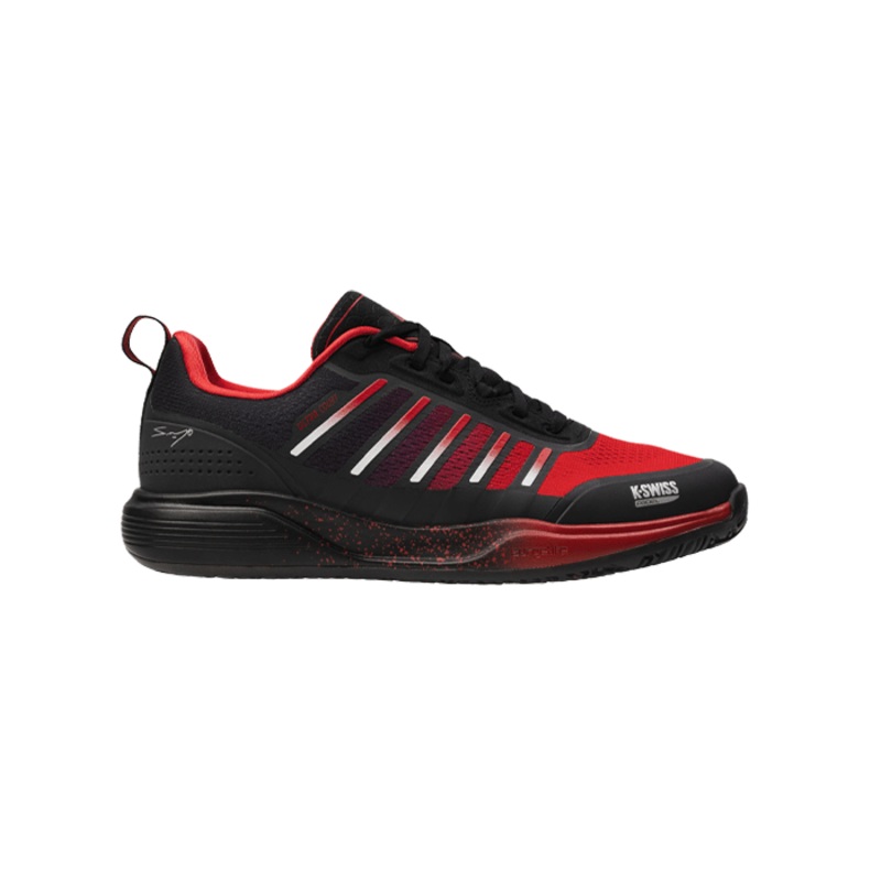 K-Swiss Ultra Court Padel Black/Red 2025 Sanyo Padel Shoes