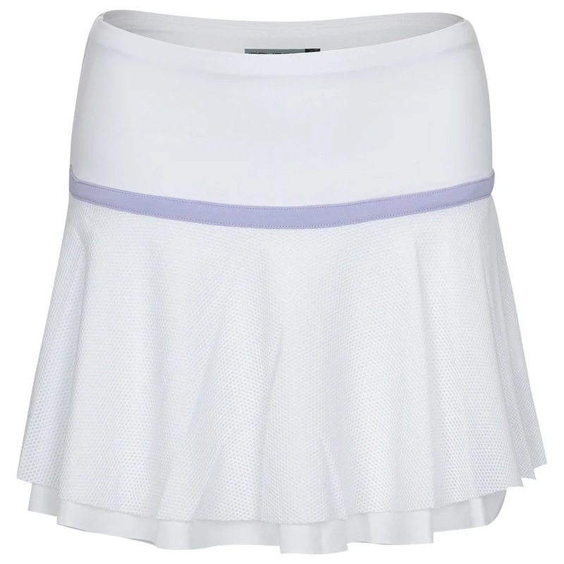 Women`s New Harlow 13.5 Inch Tennis Skort White and Cosmic