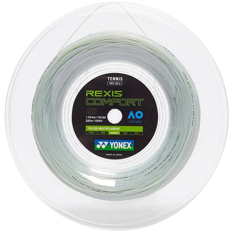 Yonex Rexis Comfort 1.25mm 200m Reel Tennis String Cool White 200m Reel COOL WHITE