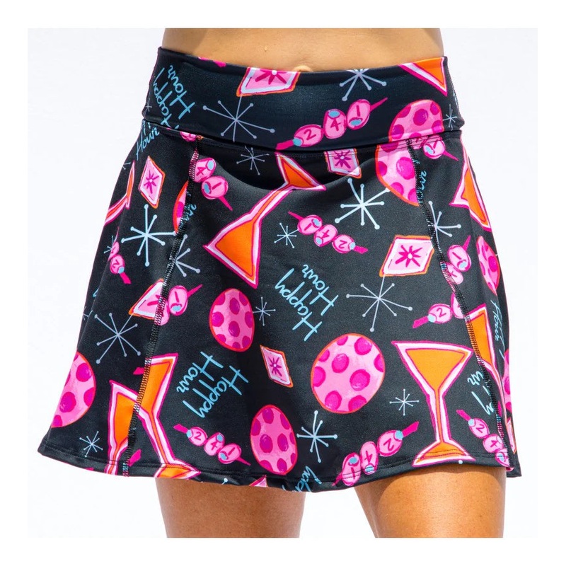 Pickleball Bella Martini 2-4-1 Happy Hour A-Line Skort