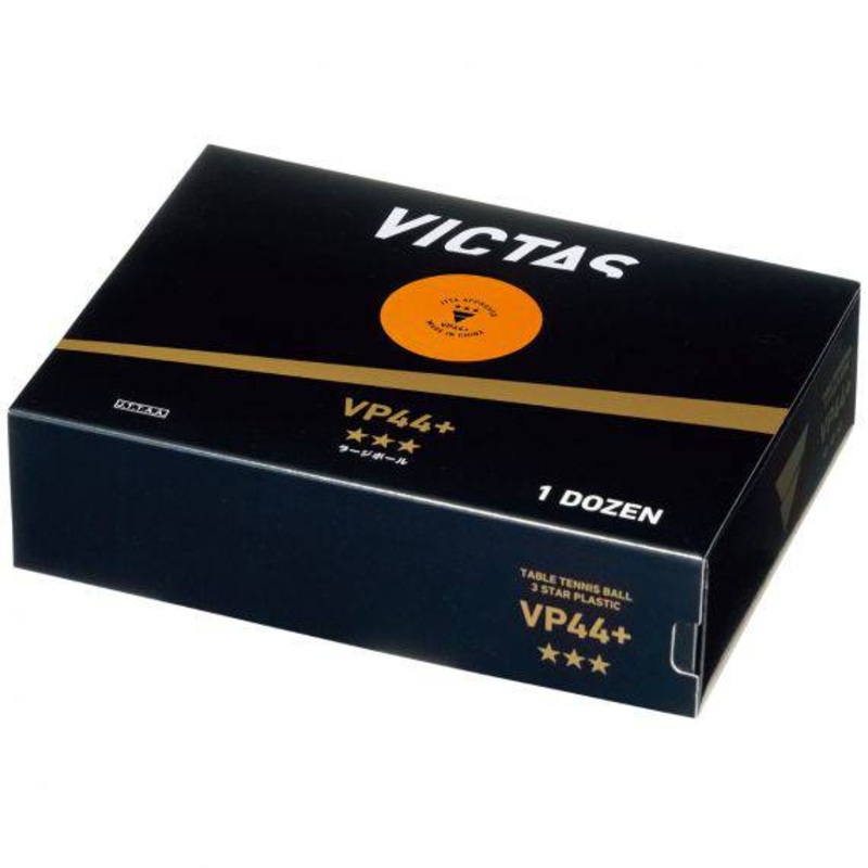 Victas VP44+ Orange 3 star – 44 Millimeter Oversized Table Tennis Ball 1 Dozen