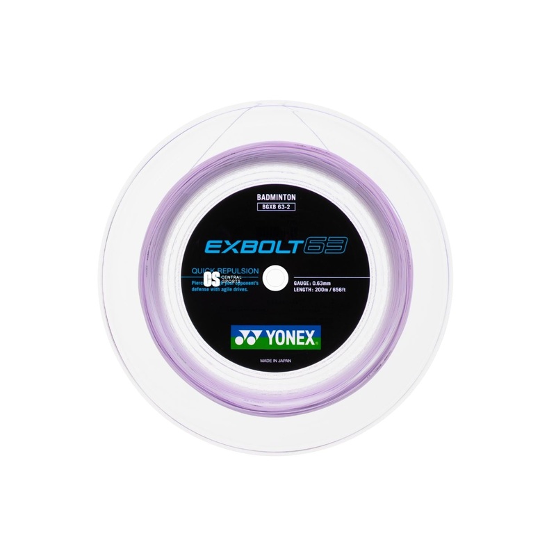 Yonex Exbolt 63 Badminton String (200m Reel) Lavender Lavender Reels 200M