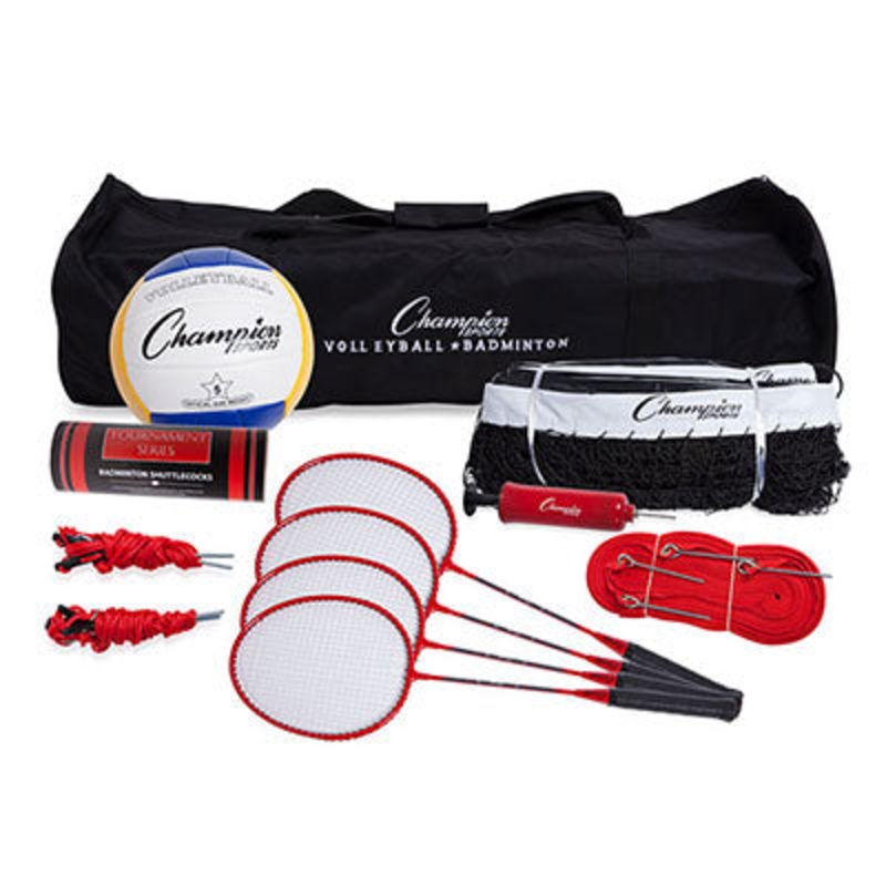 Champion Sports Deluxe Volleyball/Badminton Set Volleyball/Badminton