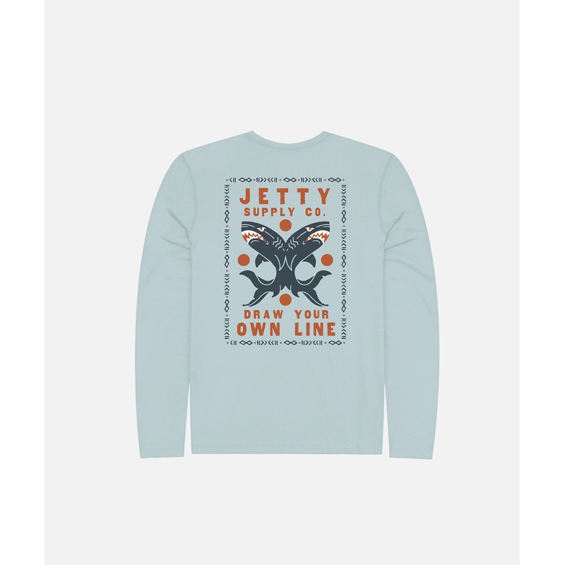 Jetty Kids Thrash Uv Long Sleeve Tee Light Blue Youth Small