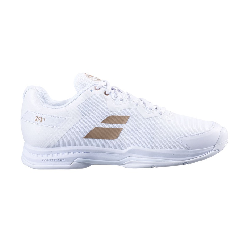 Babolat SFX 3 Wimbledon All Court Tennis Shoe Women – White/Gold White/Gold UK 5