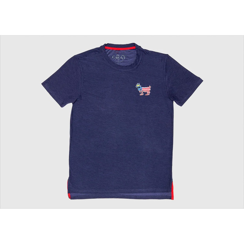 Goat USA Youth Freedom Athletic T-Shirt Navy Youth Small