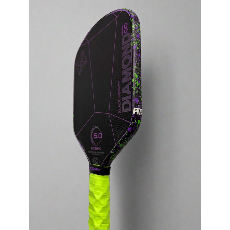 Custom Six Zero Infinity Edgeless Black Diamond Power 16mm Pickleball Paddle – Hesacore Grip – Joker