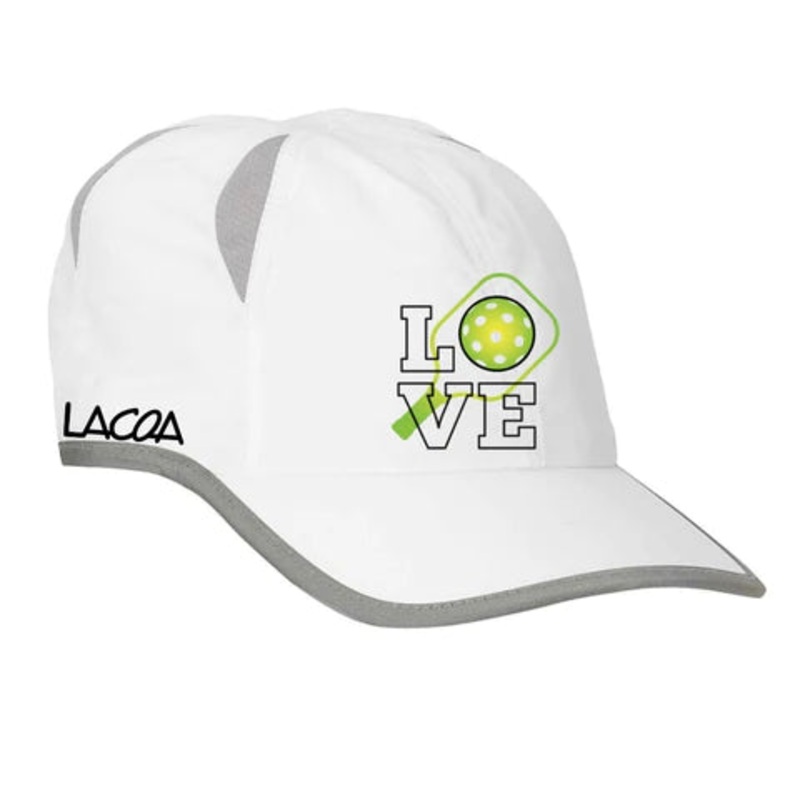 Lacoa Sports LOVE PICKLEBALL Light Weight Cap White