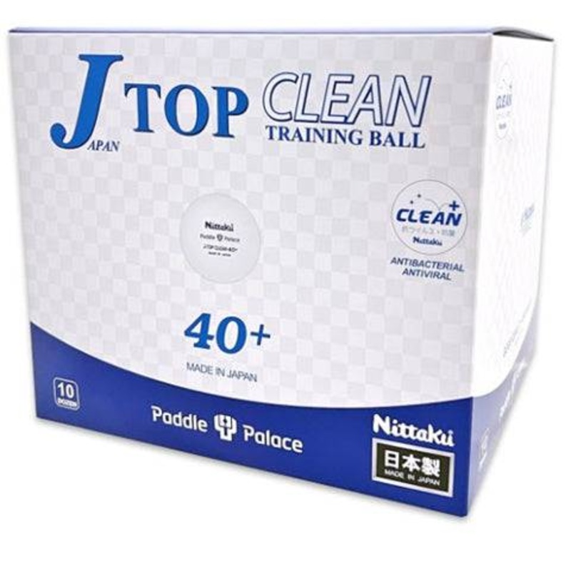 Nittaku JTop Clean Training Ball 40+ Bulk Pack – 10 Dozen