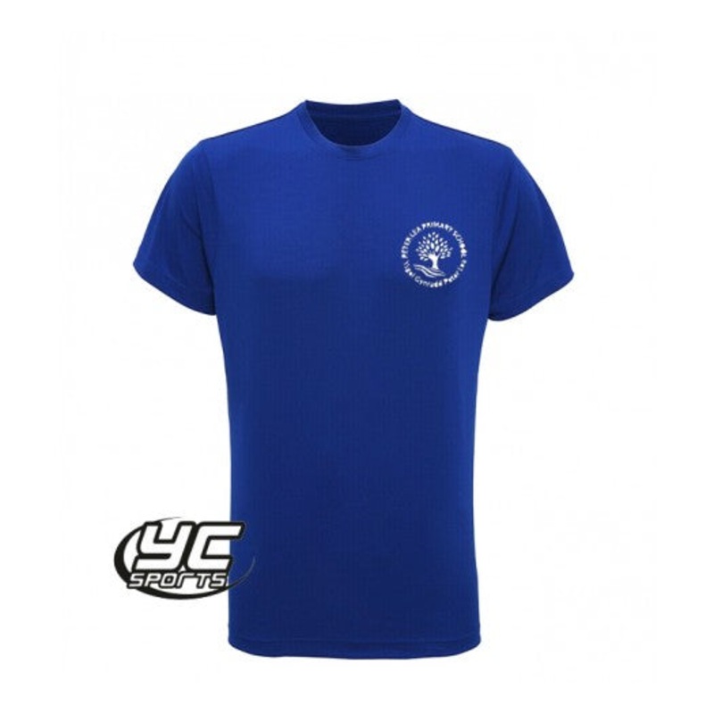 Peter Lea Primary School PE T Shirt 3/4 ROYAL