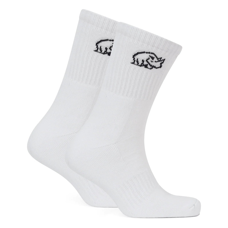 Rhino Crew Sock 3 pack White Youth