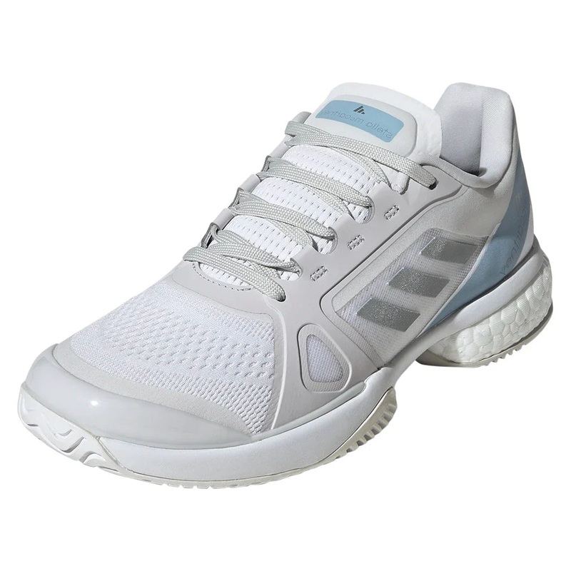 Women`s Stella Court Tennis Shoes White and Wonder Blue