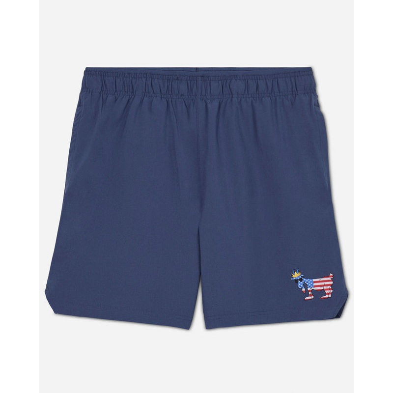 Goat USA Boys’ Freedom Performance Shorts Navy Youth Small