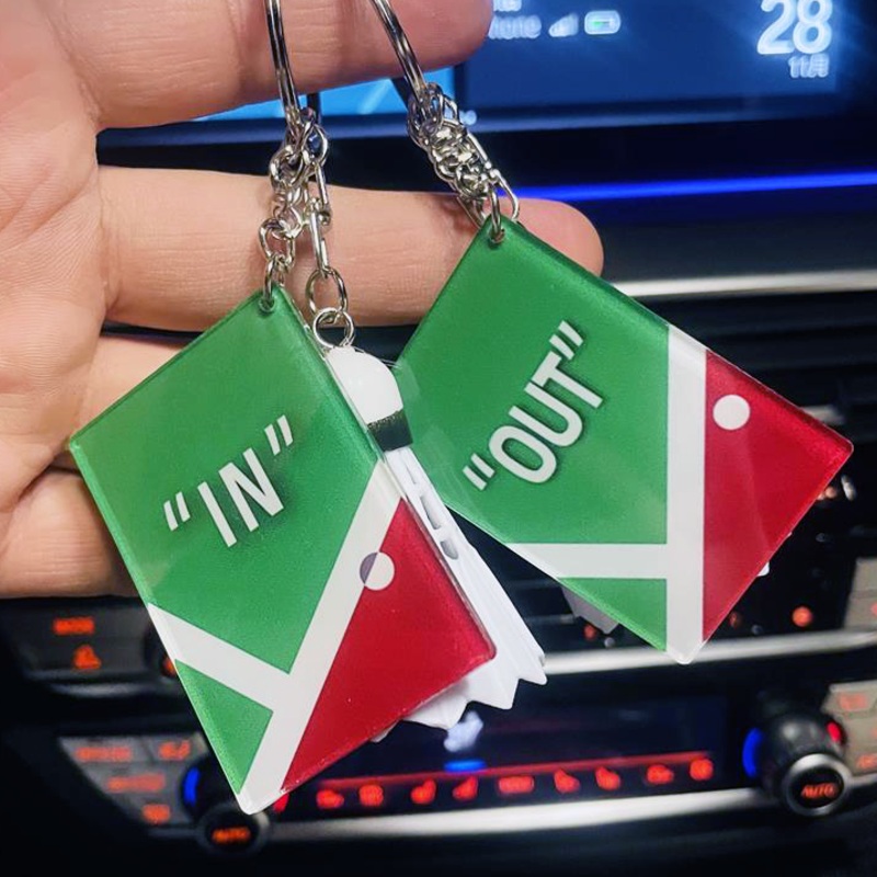“IN or OUT” Badminton Keychain CKEY0021 IN