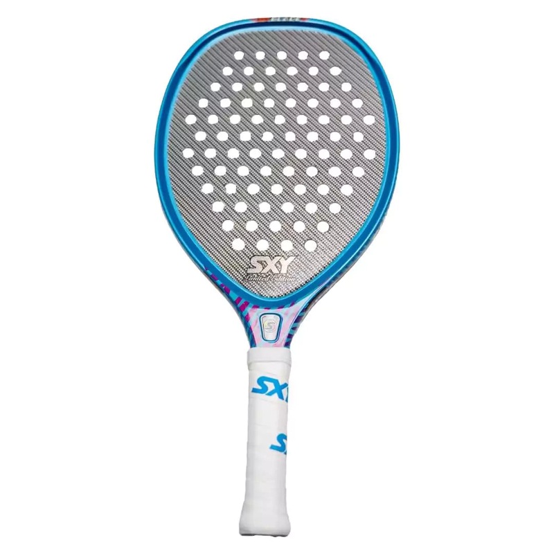 SXY BLADE 2.0 LIMITED EDITION PADDLE IN SKY BLUE METALLIC Beach Tennis Paddle