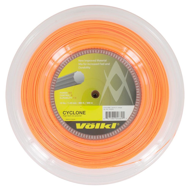 Cyclone 18G Tennis String Reel Fluo Orange