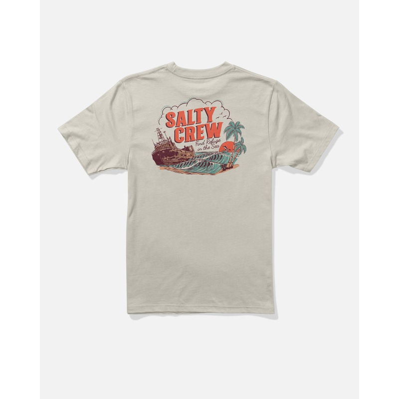 Salty Crew Boys’ Shipwrecks SS Tee Bone Small
