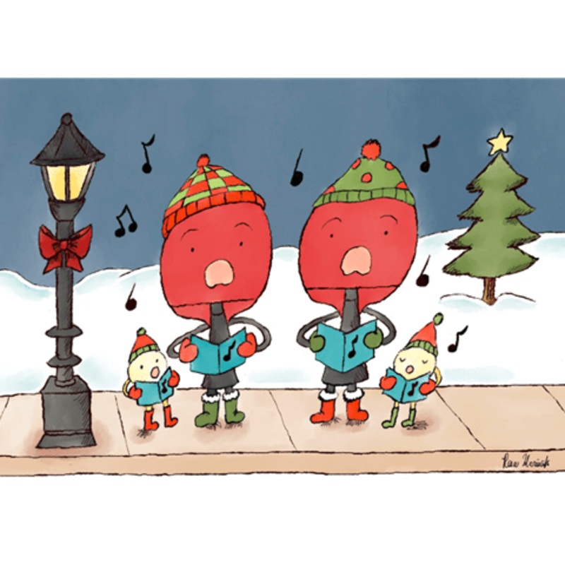 Table Tennis Paddles Holiday Card – By Risa